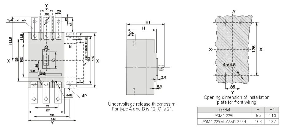 Luchd-saothrachaidh Wenzhou MCCB 16A-125A 3Pole Circuit Breaker