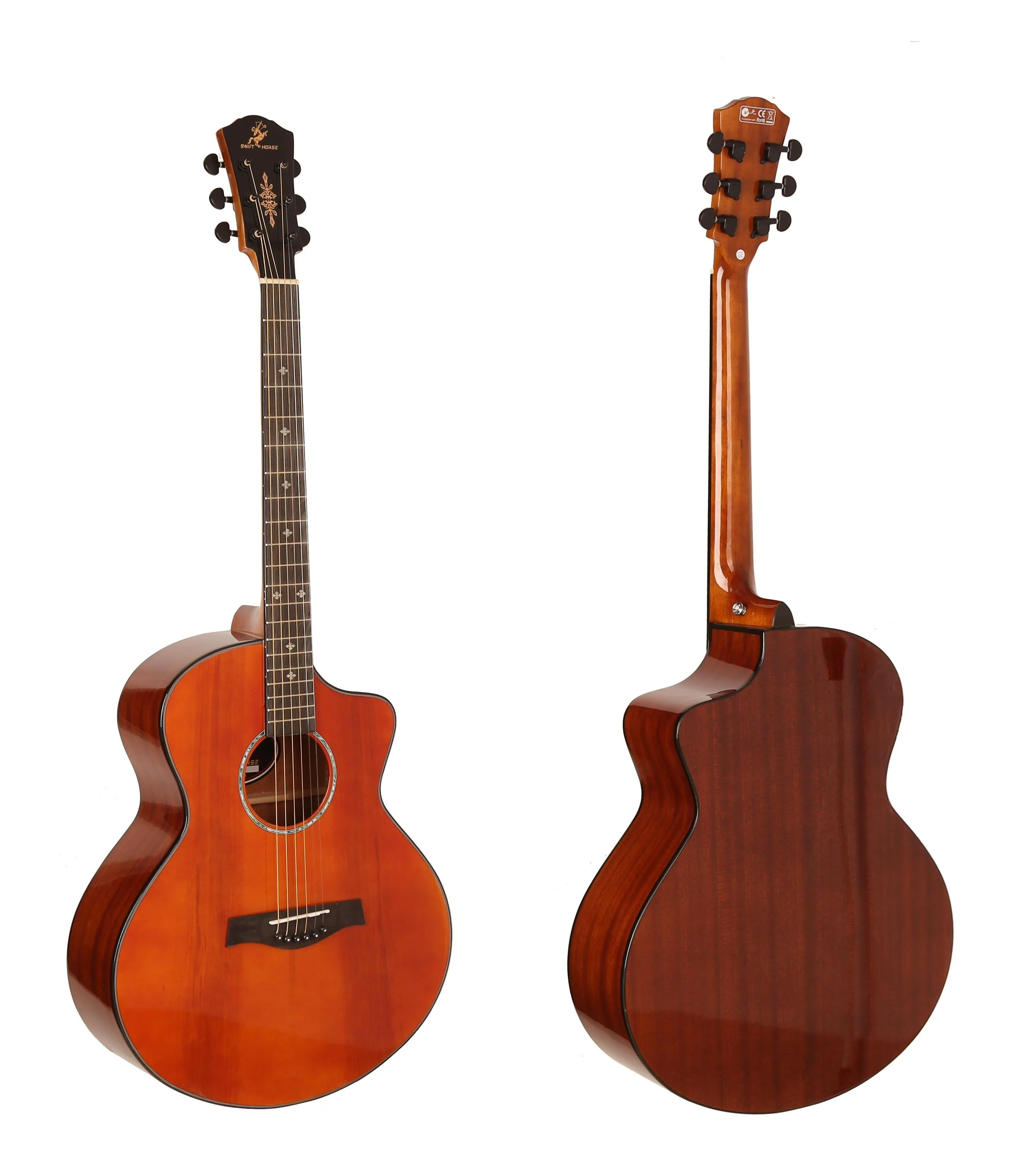 Wholesale High Quality 41 Inch Acoustic Guitar Spruce Solid Wood Body