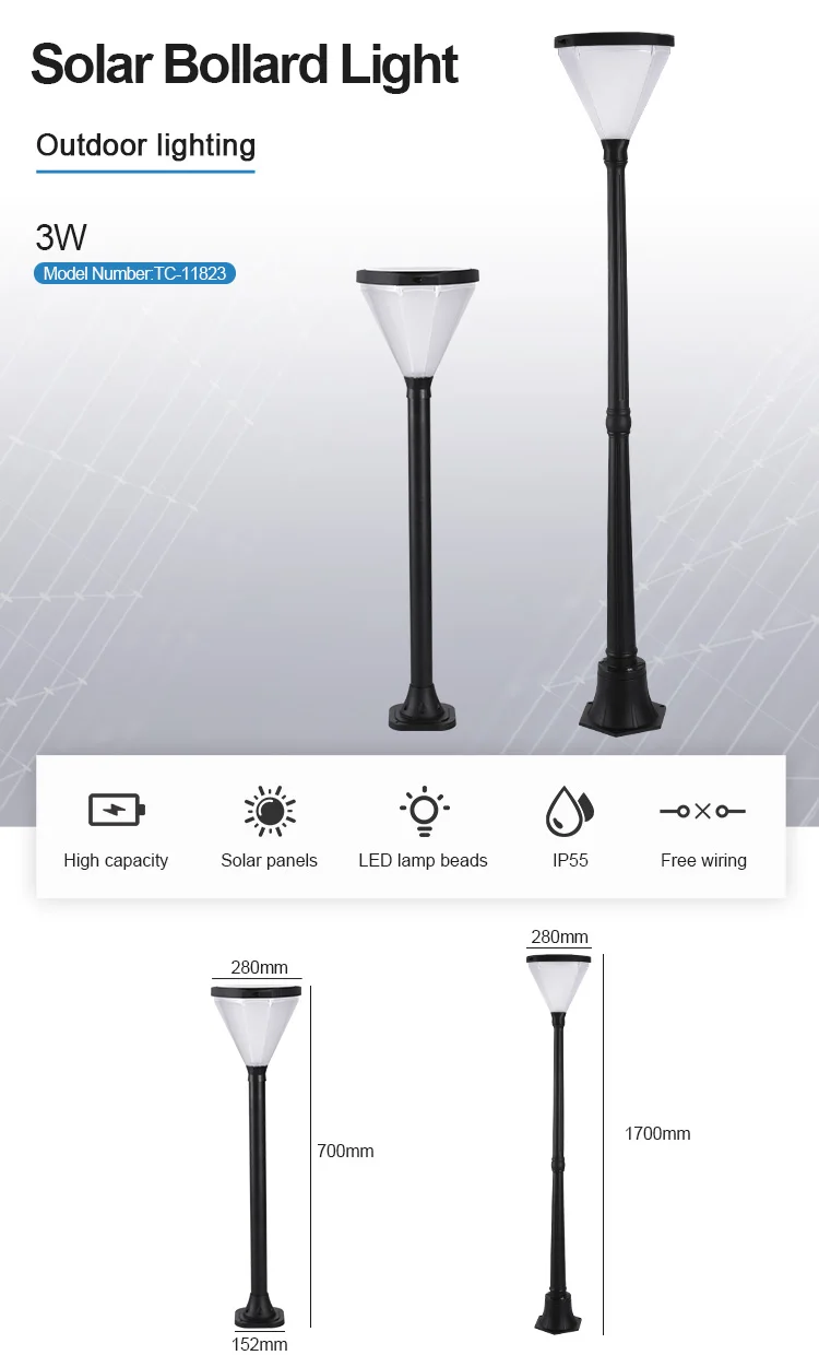Modern Designs IP65 Waterproof Aluminum Led Bollard Lamp 5W Garden Outdoor Light