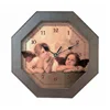 polygonal wall clock numerals arabic baby room theme clock wooden wall clock