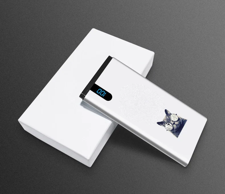 Portable Ultrathin power bank8000mAh/ 10000mAh LED Light Brushed Aluminum Dual USB Backup Battery for Phone and Tablet - ANKUX.COM