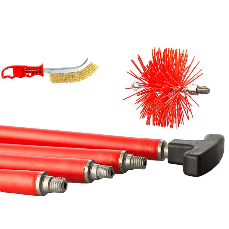 6 Inch Yellow Fireplace Boiler Flue Sweep Cleaning Tools Nylon Chimney
