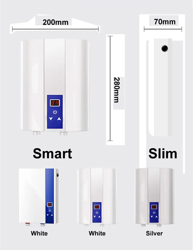 3kw Touch Control Kitchen Under Sink Mini Electric Instant Tankless