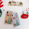Glitter Liquid Quicksand Christmas Tree Soft Christmas Gift Phone Cover Case For samsung note10 s10 s8 s9 note9