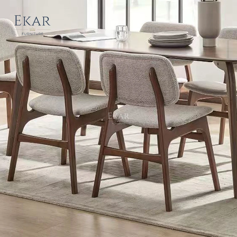 product customized contemporary dining room upholstered fabric solid wood leg luxury dining room chairs-64