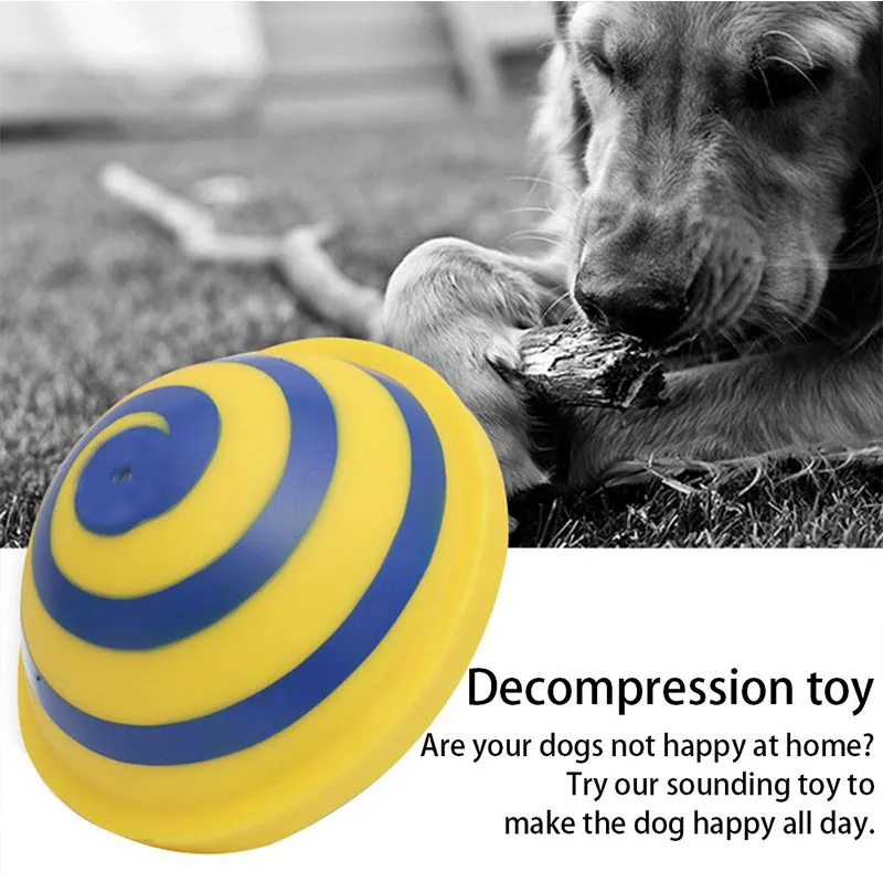 Dog Toy Sounder Sounding Disc Woof Glider Soft & Safe Indoor Pet Dogs