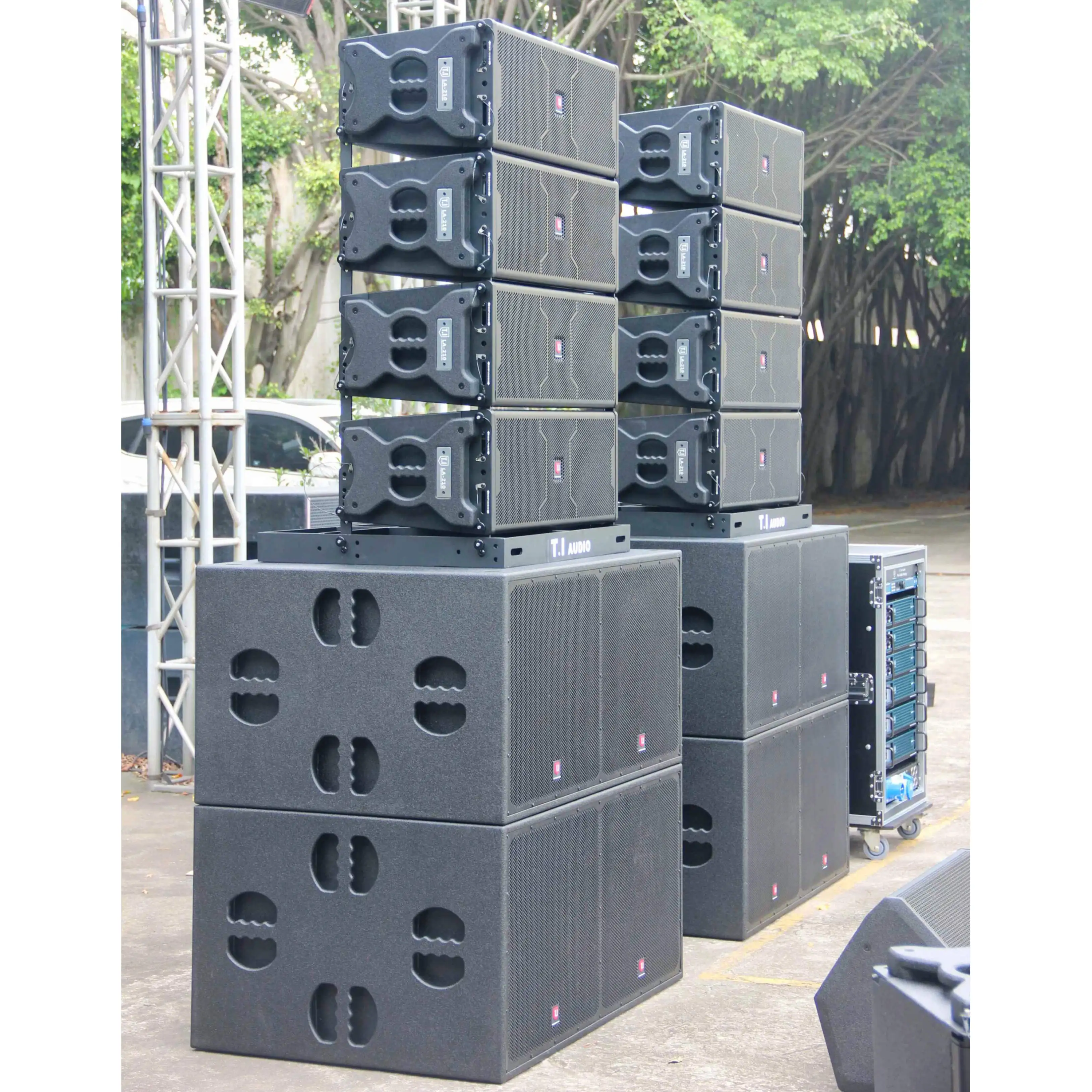 La-210 Dual 10 Inch Line Array Speaker Waterproof Pro Speaker Public ...