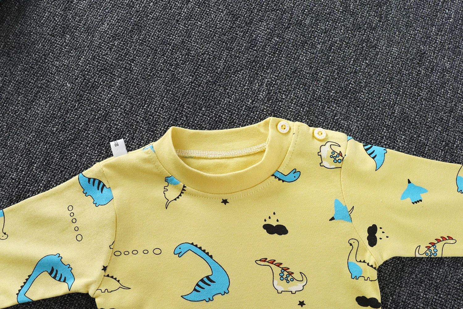 Wholesale Cute Kids Boys Sleepwear Cartoon Print Striped Pajama Set
