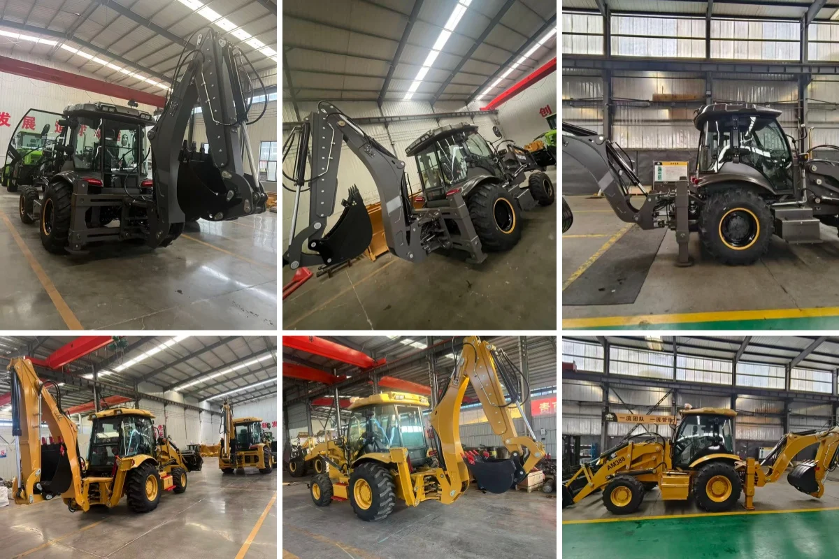 Backhoe Loader Cummins Engine Wheel Loader 30kmh Max Speed LED Cab Reverse Camera Pilot Control Hydraulic High Power