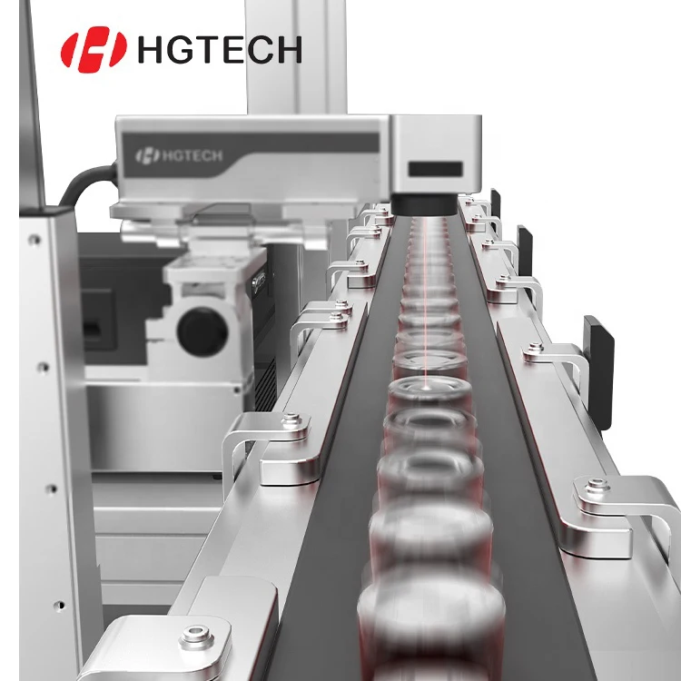 5w Uv FLying Laser Marking Machine For Glass Perfume Bottle Marker With 355nm Wavelength From HGTECH Manufacturer