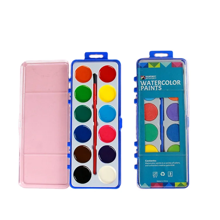 12 Colors Watercolor Paint Set For Kids Art Watercolor Paint Set With