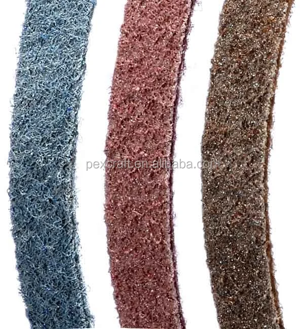 Abrasive Tools Non woven Sanding Belt with Cloth Backing Nylon Sanding Belt with Cloth Backing for Grinding Metal Stainless Steel Belt with Cloth Backing Sand