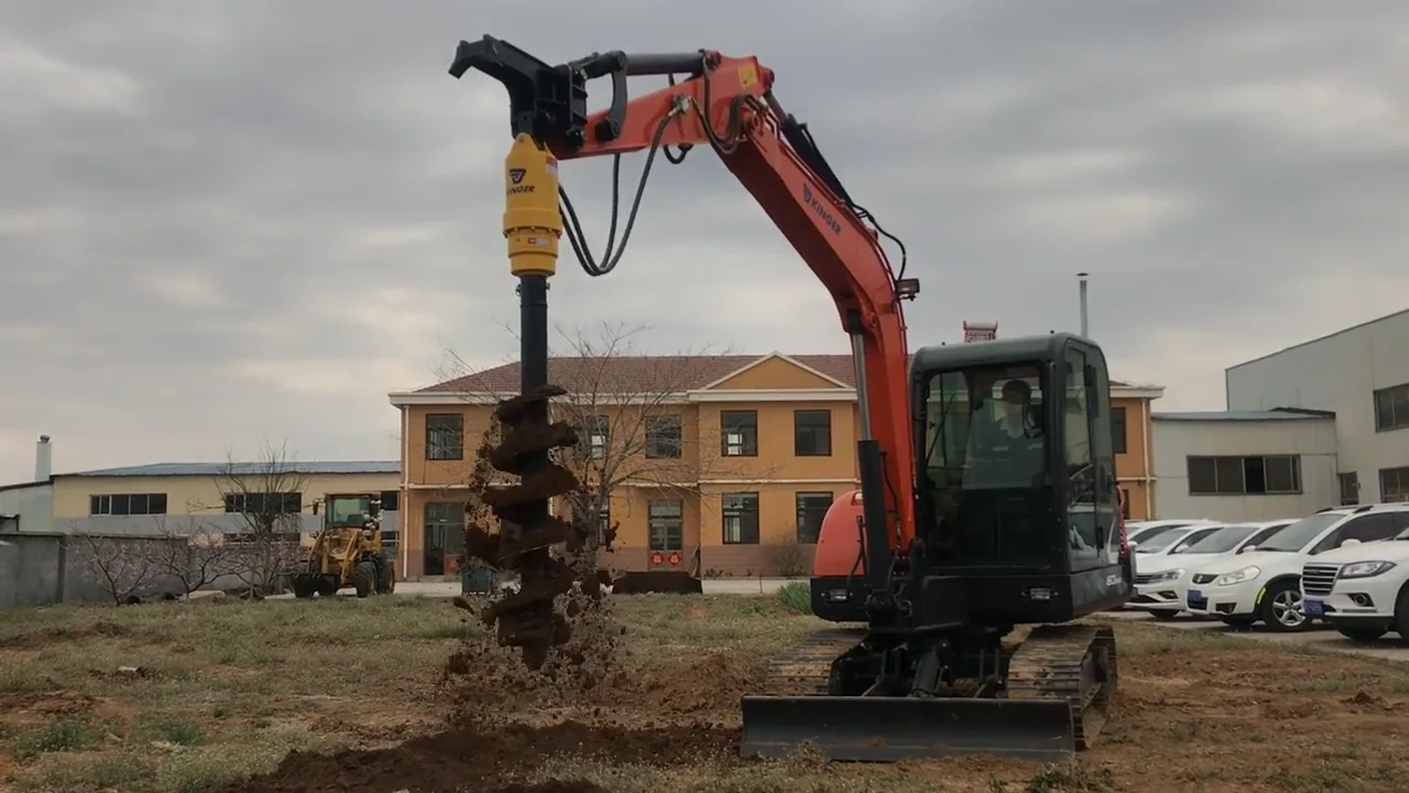 Kinger Hydraulic Earth Auger Drilling Head For Soil Auger Drill Bit Ice