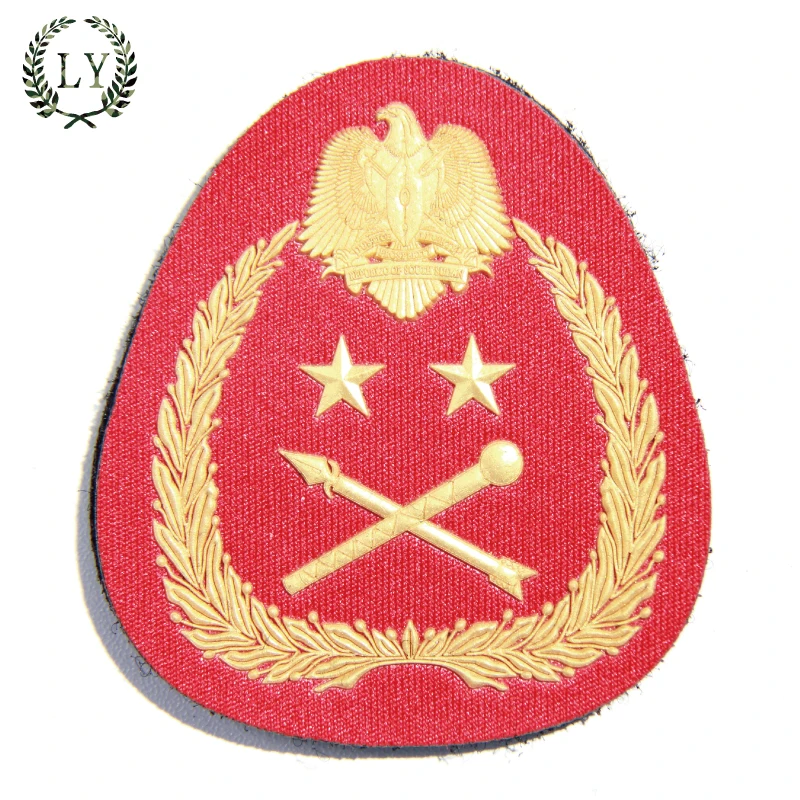 工厂定制带钩和环的3d pvc橡胶军装手臂徽章