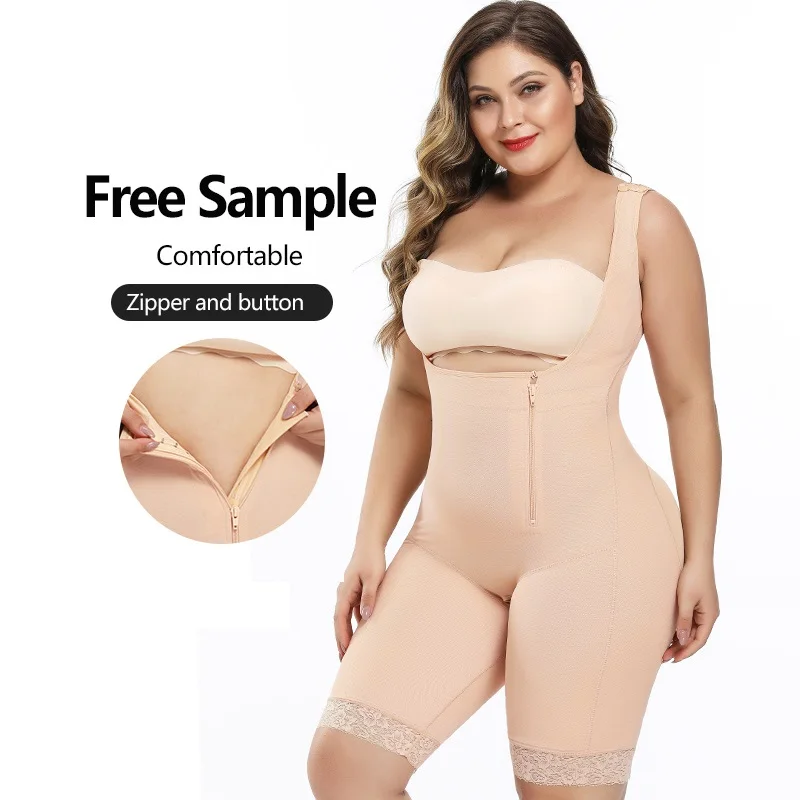 

Fajas Colombianas 10XL Breathable Invisible Shapewear Butt Lifter Slimming Girdle women plus size full Body Shaper, Balck, nude