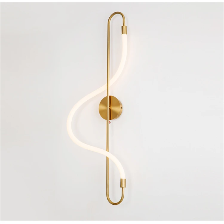 New products hotel projects lights wall golden 360 degree of light musical note wall lamps indoor fancy led wall light