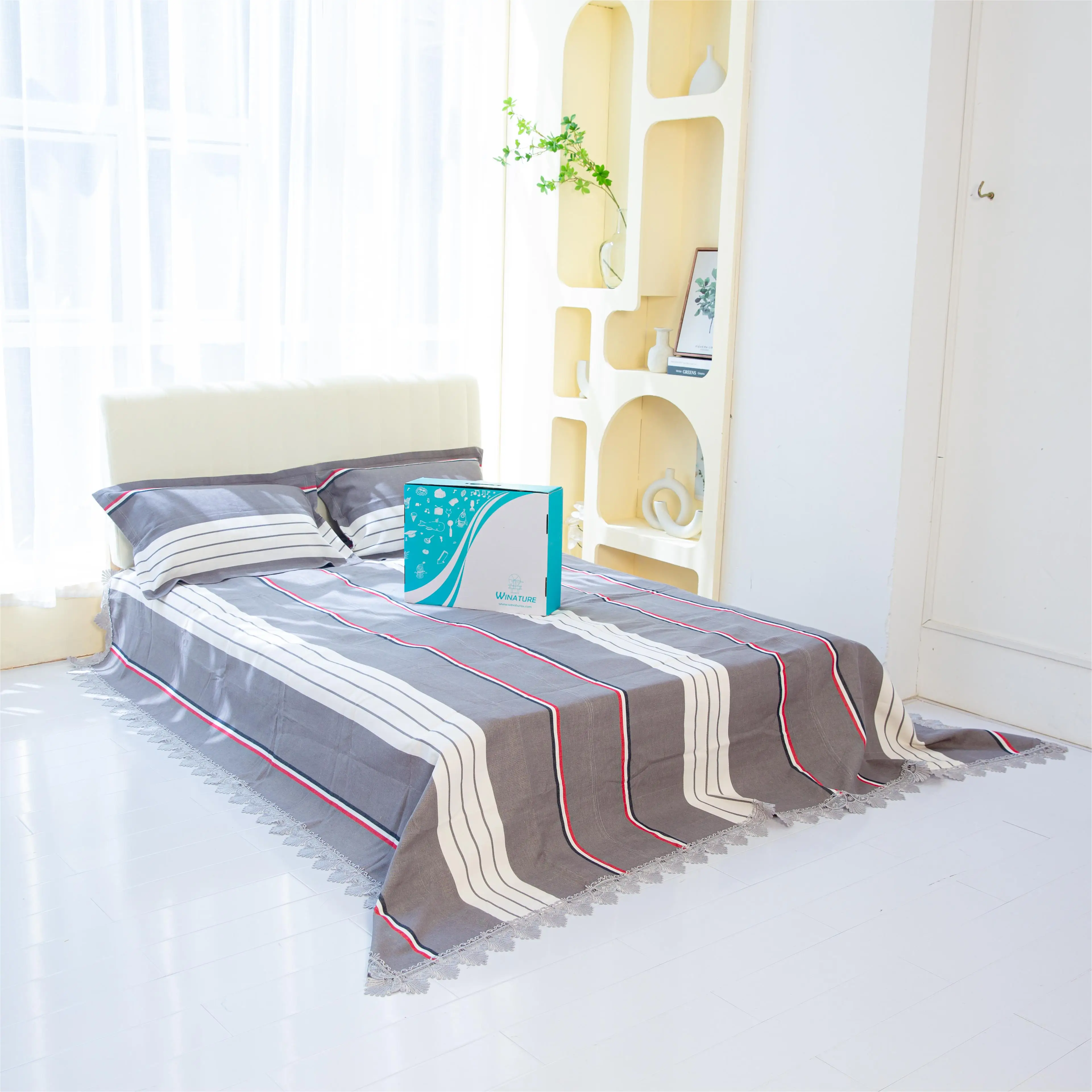 Winature Customizable Machine Washable Cooling Queen Bed Sheet Set