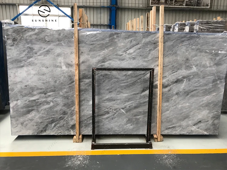 Classic Beautiful Top Grade  Italy Ice Grey Big Polished Marble Slabs For Sale
