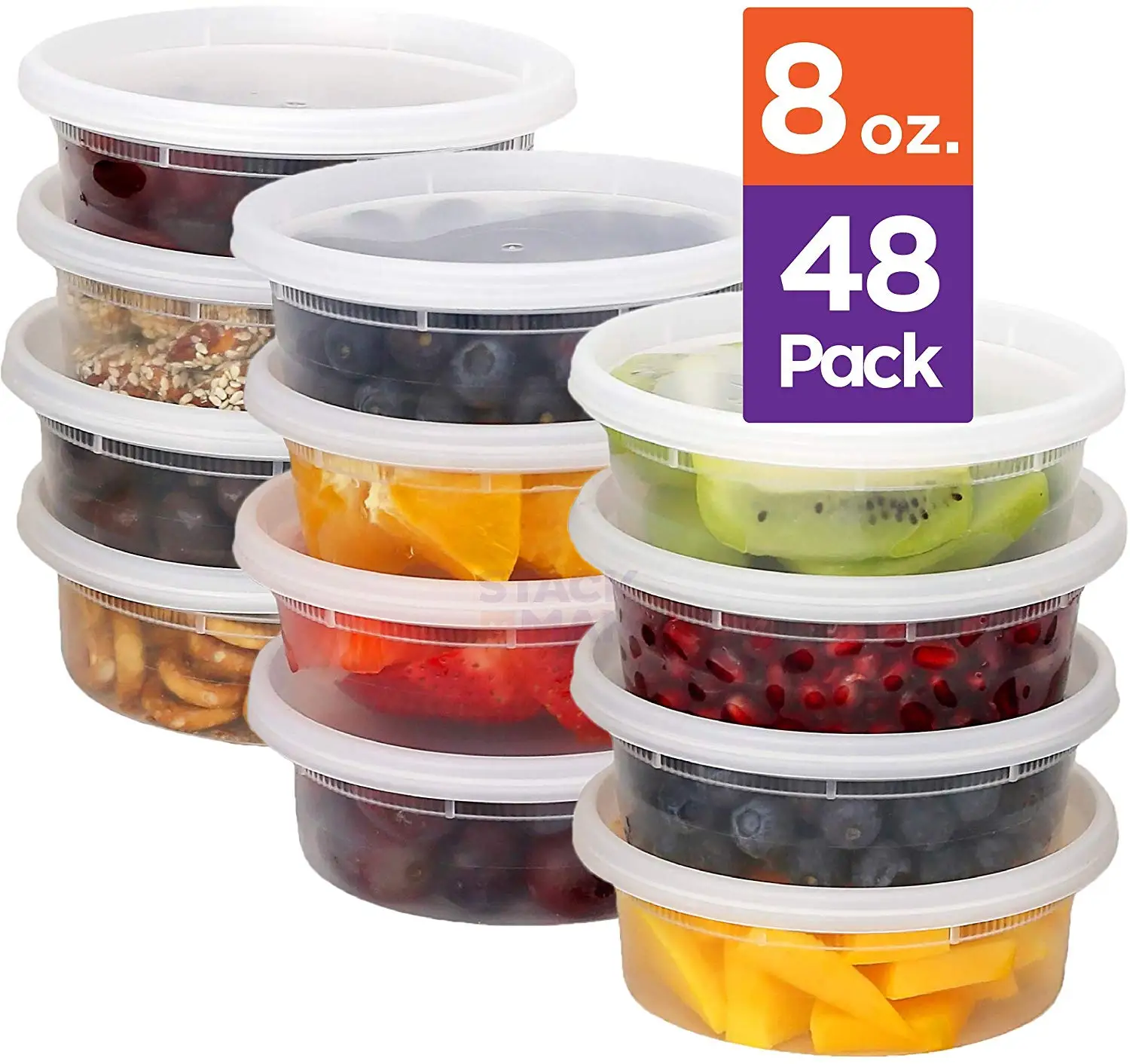 8oz Deli Food Storage Containers /freezer Safe/microwaveable/meal Prep
