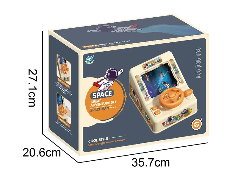 Zhiqu unisexe en plastique course volant voiture Simulation électrique espace volant Puzzle éducatif fête jouets pour enfants PC