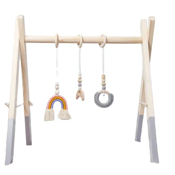 wooden baby play gym