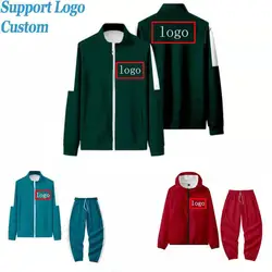 New Brand Trend custom logo jacket pants unisex comfortable plus size Coat pants suit 2 two piece set