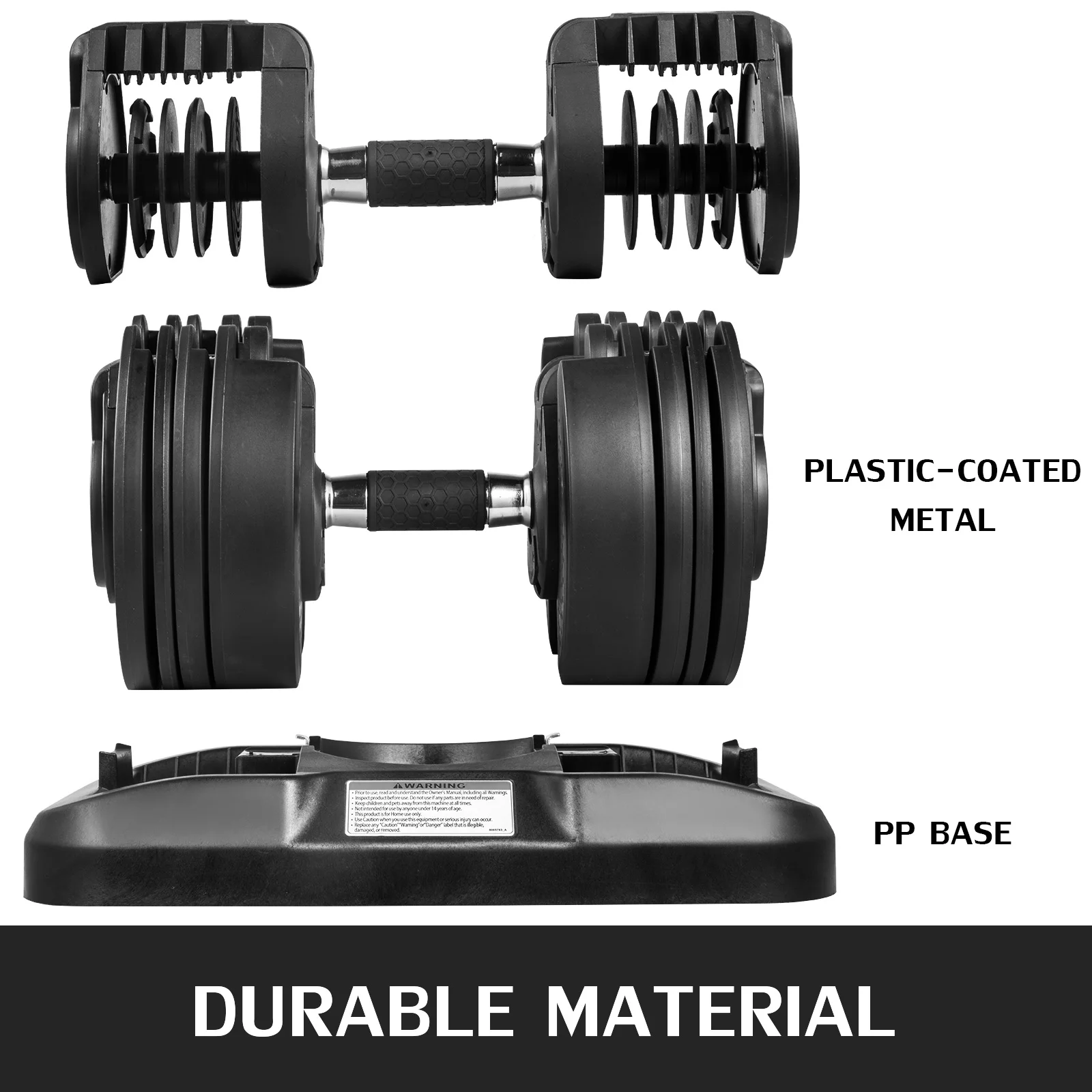 Dumbbell Sets/ Adjustable Dumbbell Set 20 Kg/ 44 Lbs Black Dumbbell ...