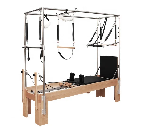 
Nanjian Wood Pilates Reformer Cadillac with Full Trapeze Combination Pilates Studio Combo Cadillac Reformer Machine NJC8 