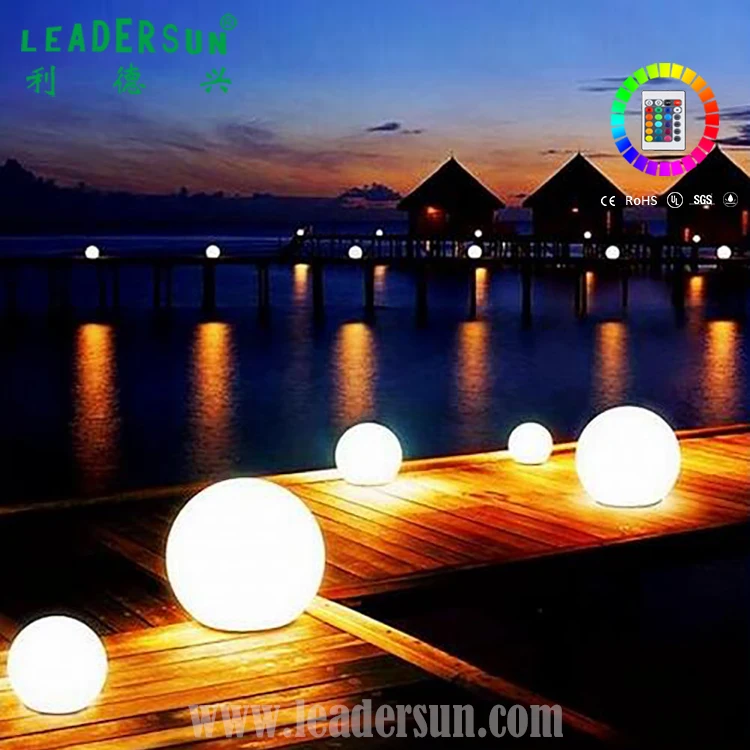 Inflatable led beach ball remote control led kinetic ball led light ball around the river swimming pool