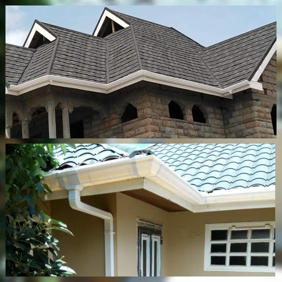 Nigeria Wholesale Rain Collector White Black Gutter Rain Roof Gutter