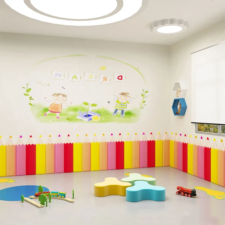 Ecofriendly High Dense Sponge Pu Safety Wall Padding For Children
