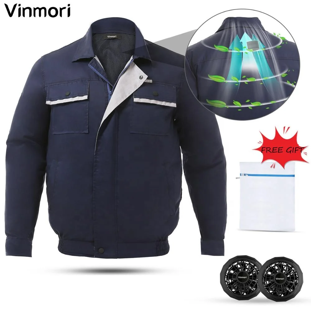 Vinmori 2019 New Air Conditioning Clothes With 2 Fan Cooling Workerwear