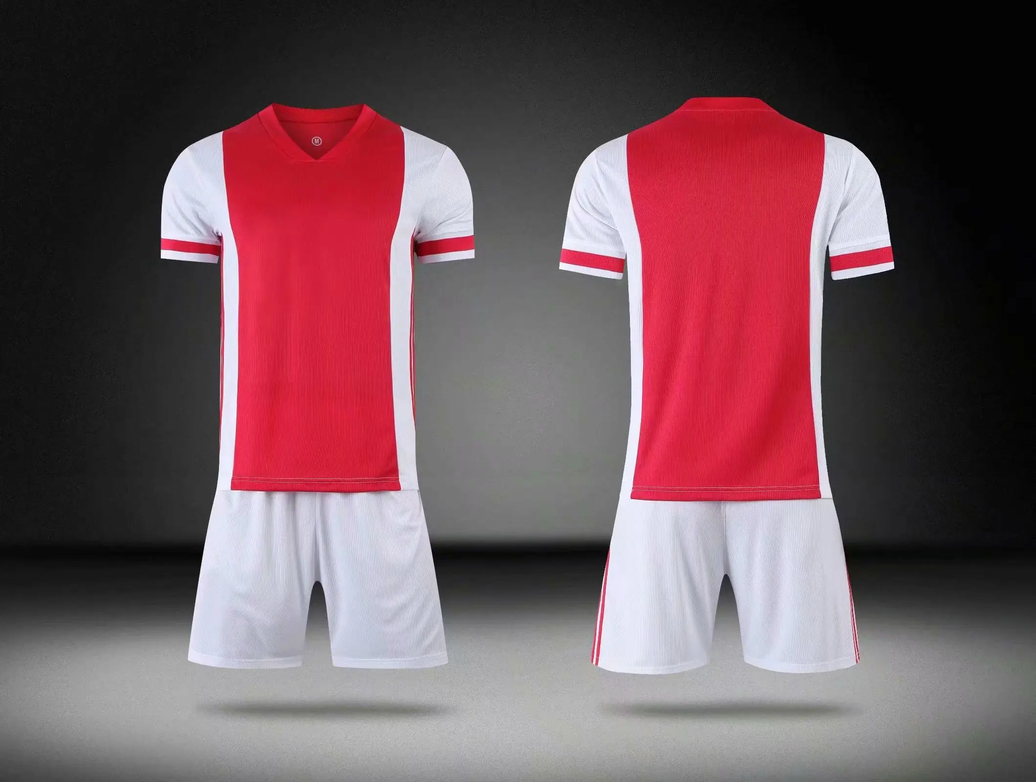 Source Club sportswear red and white soccer jerseys china cheap