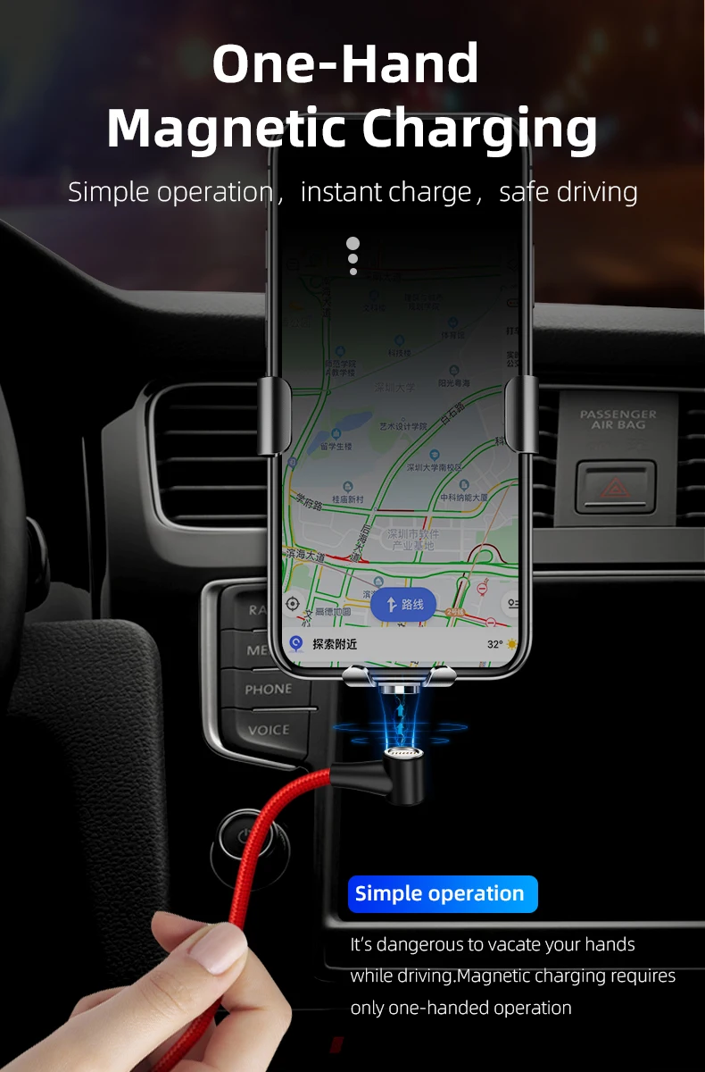 Magnetic Charge Cable Right Angle 90 Degree 3A Fast Charger Cord For iPhone - ANKUX.COM