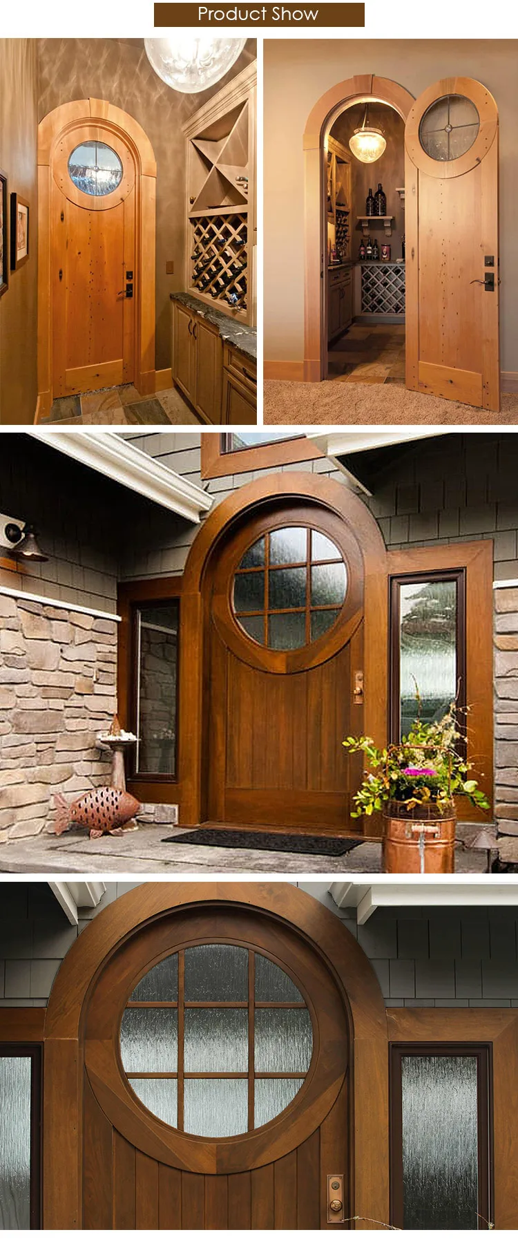 2020 Hot selling decorative depot & home solid wood single hinged glass entry doors
