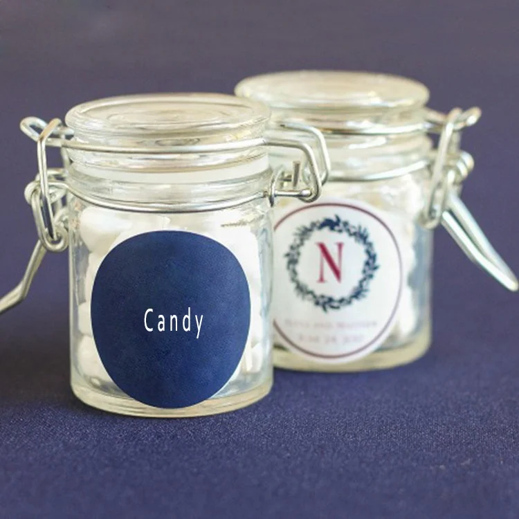 Cheap Wide Mouth Glass Small Canning Jar With Wire Snap Lid Favor Swing
