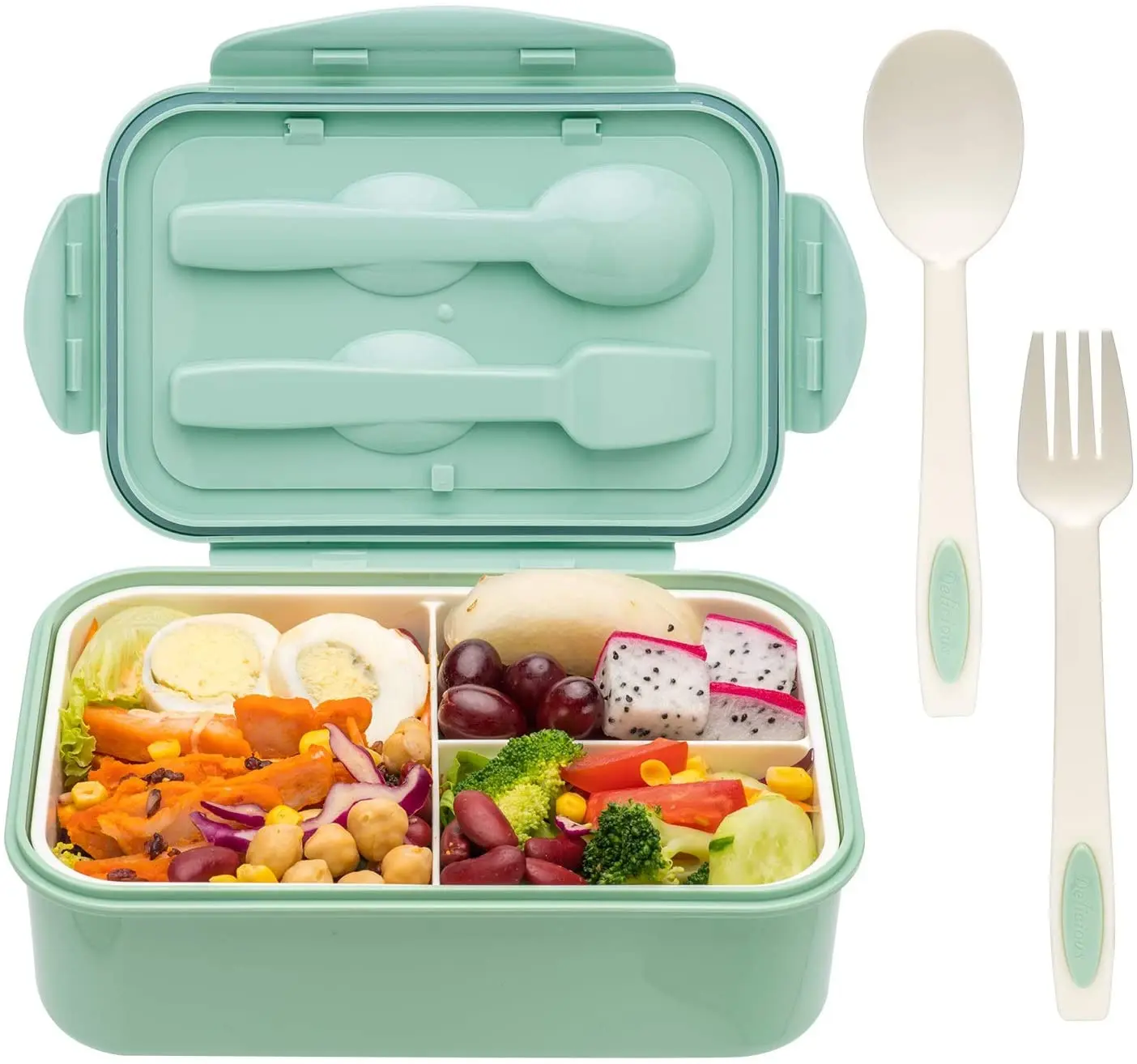 Bellaven Separate Plastic Lunch Box Sealed Bento Box Student