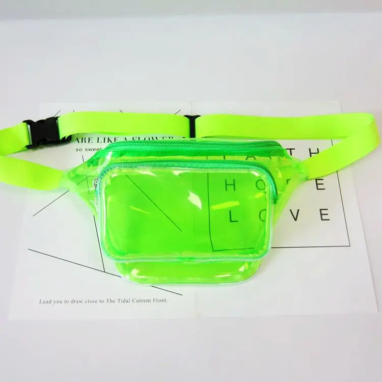 Clear neon green fanny pack clearance