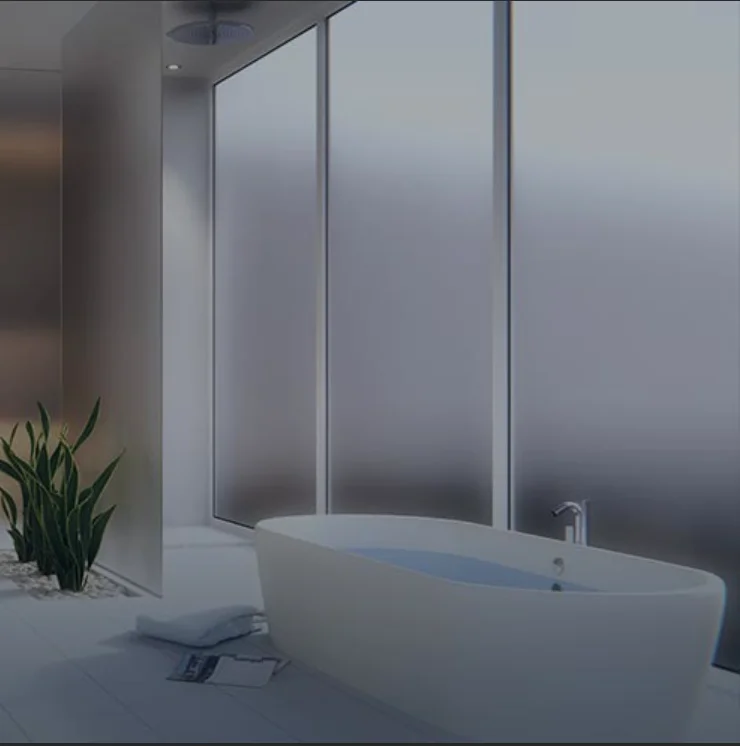 6mm Thick Laminated Frosted Glass Frosted Glass Automatic Frosting