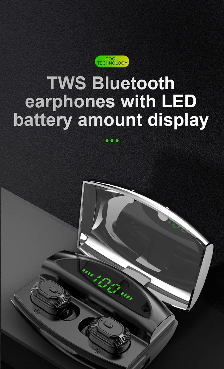The new TWS bluetooth earphone shows a large capacity XG20 mini waterproof wireless sports headset - ANKUX.COM