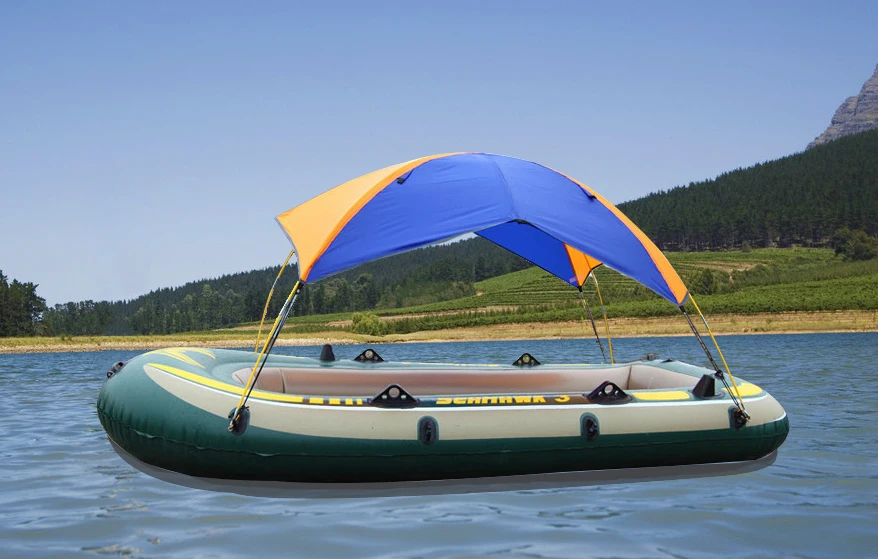3人68349船遮阳棚帆船防水遮阳篷盖钓鱼雨棚帐篷遮阳帘