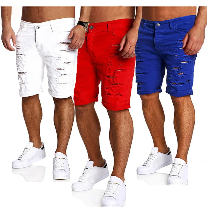 

OXGIFT Wholesale Straight ripped Hole denim jeans men 2021