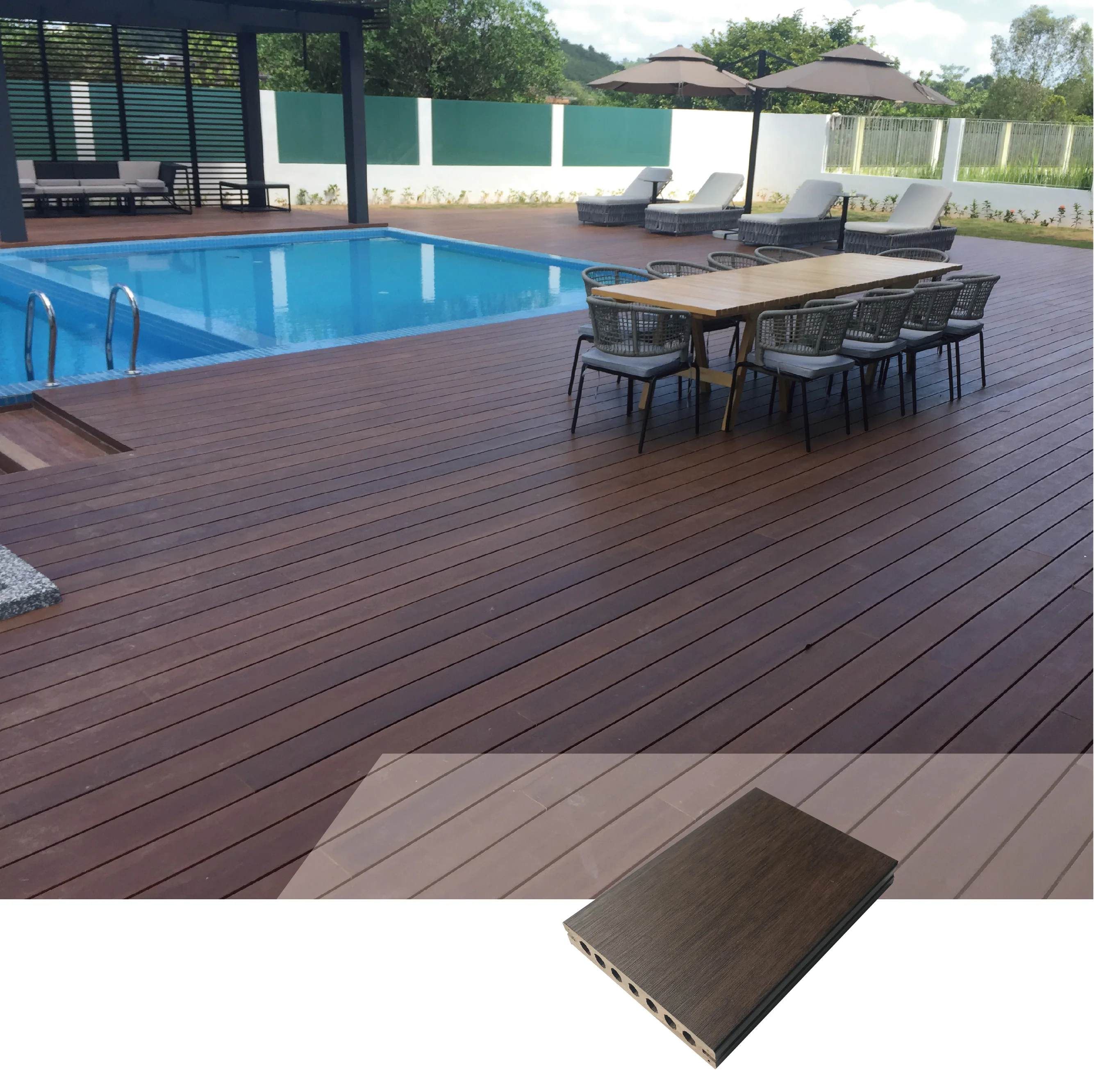 2020 New Wpc Waterproof Wood Plastic Composite Terrace Outdoor Wpc Waterproof Wood Plastic Composite