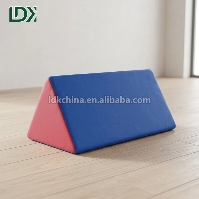 LDK Kids Gymnastics Equipment Soft Safety Incline Play Mat PVC Covered Wedge Foam Module