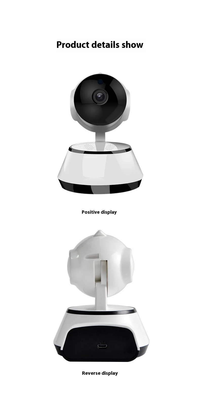 Cloudbirds V360pro Indoor WiFi Puppy Camera Easy Hanging Night Vision Remote Access Via Smartphone Cloud for Baby Care
