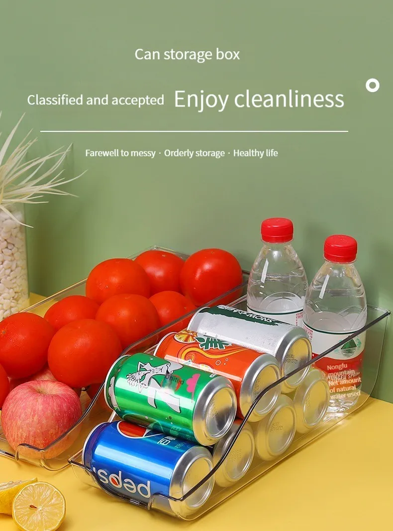 Modern 6l Stackable Fridge Freezer Rectangle Plastic Refrigerator With