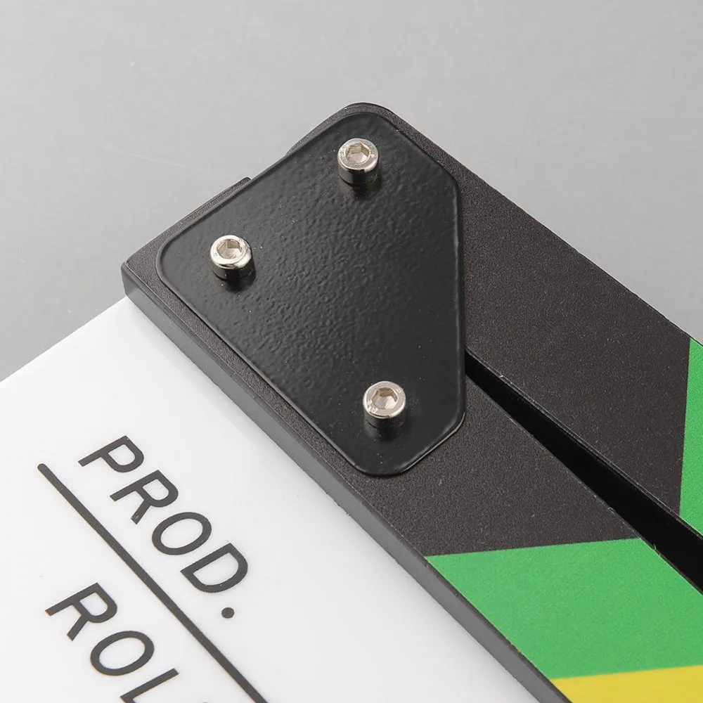 Hot Colorful Clapperboard Acrylic Movie Action Slate Clap Clapper Board Handmade Photo Studio Accessories
