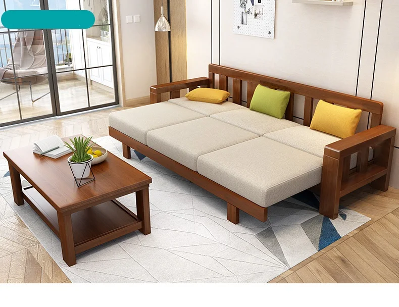 Antique Fashional Charpie Wide Soft Livingroom Wood Sofa Sets