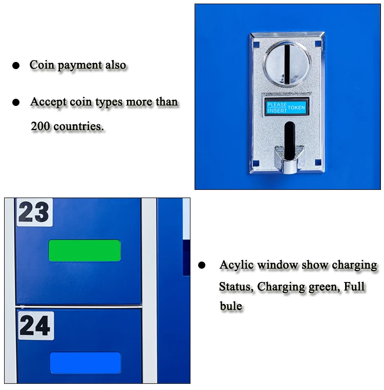 40 lockers metal cell phone charging locker fingerprint lock system