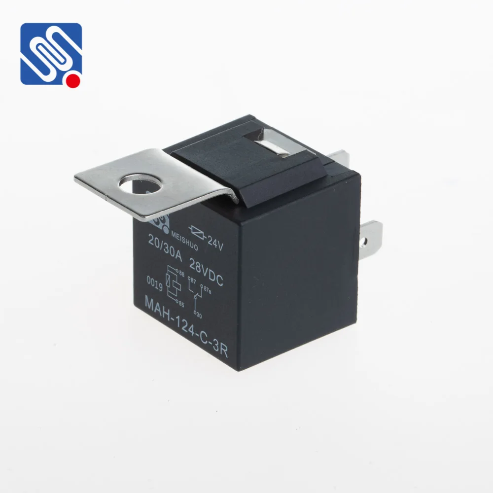 Meishuo MAH-124-C-3R Miniature 24V 5-Pin 40Amp Auto Relay with Resistor Epoxy Electromagnetic JD1914 Automotive Relay